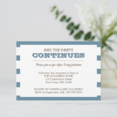 Blauer Wasserstrahl nach Party-Karte Einladung (Stehend Vorderseite)