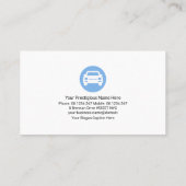 Blauer Wassertropfen Blasen Autowasser Visitenkarte (Rückseite)