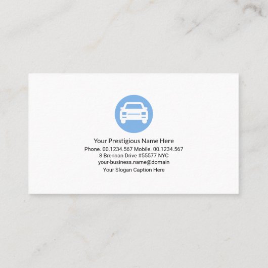 Blauer Wassertropfen Blasen Autowasser Visitenkarte (Rückseite)