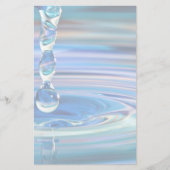 Blauer Wassertropfen Briefpapier (Vorderseite)