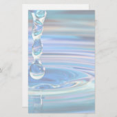 Blauer Wassertropfen Briefpapier (Vorne/Hinten)