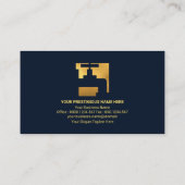 Blauer Wassertropfen Goldpfeile Klempner Visitenkarte (Rückseite)