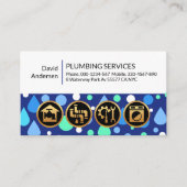 Blauer Wassertropfen Klempner Visitenkarte (Vorderseite)