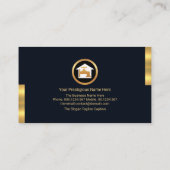 Blauer Wassertropfen Leckage Gold Klempner Tools M Visitenkarte (Rückseite)