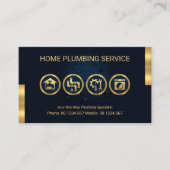 Blauer Wassertropfen Leckage Gold Klempner Tools M Visitenkarte (Vorderseite)