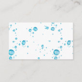 Blauer Wassertropfen Musterreinigungsservice Visitenkarte (Rückseite)