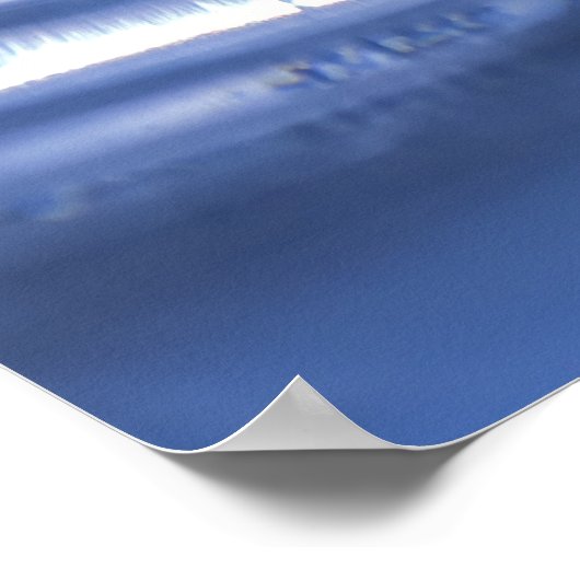 Blauer Wassertropfen Poster (Ecke)