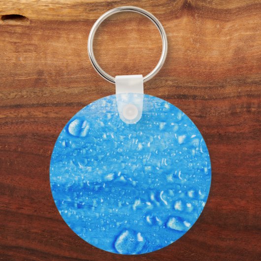 Blauer Wassertropfen Schlüsselanhänger (Vorderseite)