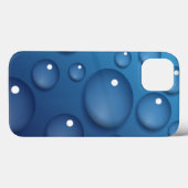 Blauer Wassertropfen Textur Case-Mate iPhone Hülle (Rückseite (Horizontal))