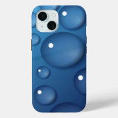 Blauer Wassertropfen Textur Case-Mate iPhone Hülle (Rückseite)