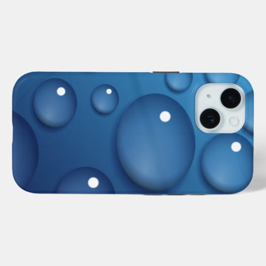 Blauer Wassertropfen Textur Case-Mate iPhone Hülle (Rückseite (Horizontal))