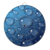 Blauer Wassertropfen Textur Dartscheibe (vorne)