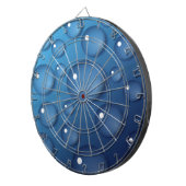 Blauer Wassertropfen Textur Dartscheibe (Vorderseite rechts)