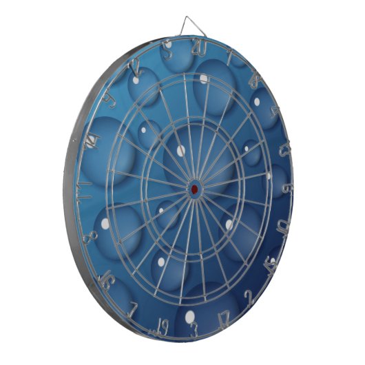 Blauer Wassertropfen Textur Dartscheibe (Vorderseite Links)