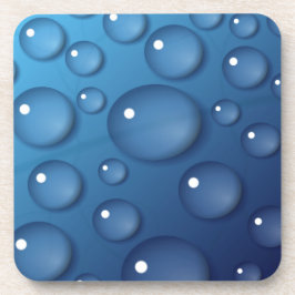 Blauer Wassertropfen Textur Getränkeuntersetzer