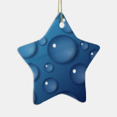 Blauer Wassertropfen Textur Keramikornament (Rechts)