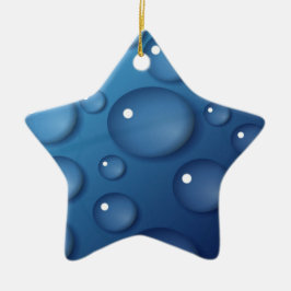Blauer Wassertropfen Textur Keramikornament