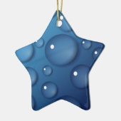 Blauer Wassertropfen Textur Keramikornament (Links)