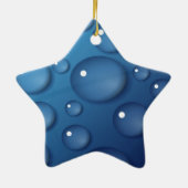 Blauer Wassertropfen Textur Keramikornament (Hinten)