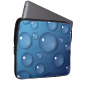 Blauer Wassertropfen Textur Laptopschutzhülle (Vorne Rechts)