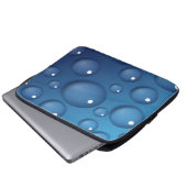 Blauer Wassertropfen Textur Laptopschutzhülle (Vorne Knopf)