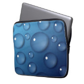 Blauer Wassertropfen Textur Laptopschutzhülle (Vorderseite Links)
