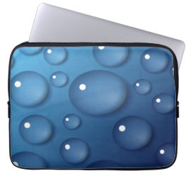 Blauer Wassertropfen Textur Laptopschutzhülle