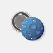 Blauer Wassertropfen Textur Magnet (Vorderseite/Rückseite)