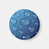 Blauer Wassertropfen Textur Magnet (Vorne)