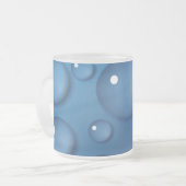 Blauer Wassertropfen Textur Mattglastasse (Vorderseite Links)