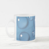 Blauer Wassertropfen Textur Mattglastasse (Links)