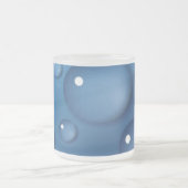 Blauer Wassertropfen Textur Mattglastasse (Mittel)