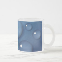 Blauer Wassertropfen Textur Mattglastasse
