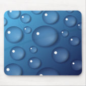 Blauer Wassertropfen Textur Mousepad (Vorne)