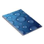 Blauer Wassertropfen Textur Notizblock (Rechte Seite)