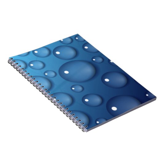 Blauer Wassertropfen Textur Notizblock (Rechte Seite)