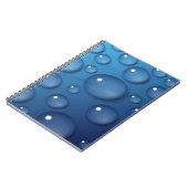 Blauer Wassertropfen Textur Notizblock (Linke Seite)