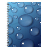 Blauer Wassertropfen Textur Notizblock (Vorderseite)