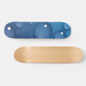 Blauer Wassertropfen Textur Skateboard (Horizontal)