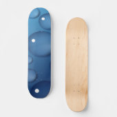 Blauer Wassertropfen Textur Skateboard (Vorderseite)