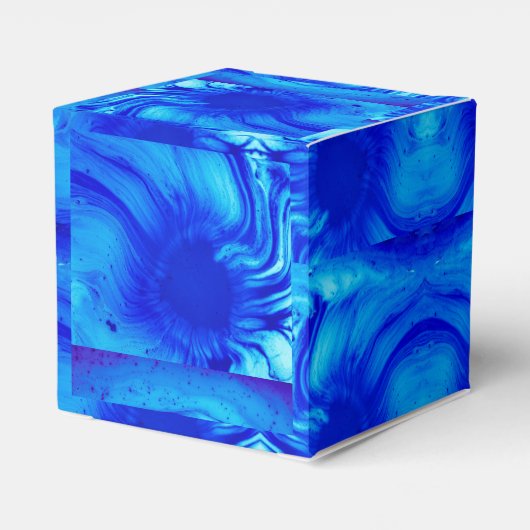 Blauer Wasserwirbel Geschenkschachtel (Rückseite)