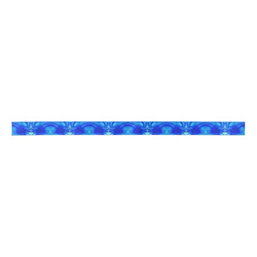Blauer Wasserwirbel Satinband (Vorderseite)