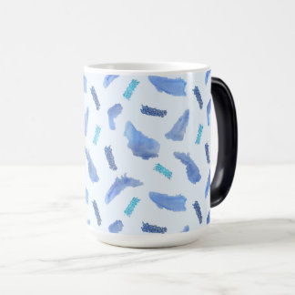 Blauer Watercolor beschmutzt 15-Unze-verwandelnde Verwandlungstasse