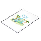 Blauer Watercolor-Camper-Wohnwagen - Finden meines Notizblock (Linke Seite)