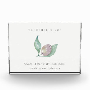 BLAUER WATERCOLOR OLIVE SAVE THE DATE BREITE GESCH FOTOBLOCK