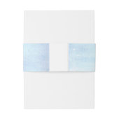 "Blauer Watercolor-" personalisierte Bauch-Bänder Einladungsbanderole (Rückseitenbeispiel)