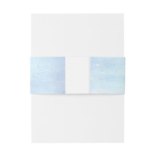 "Blauer Watercolor-" personalisierte Bauch-Bänder Einladungsbanderole (Rückseitenbeispiel)