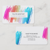 Blauer Watercolor-Spritzer-elegantes abstraktes Visitenkarte (Vorne/Hinten)