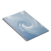 Blauer Wave 1 Friedliche Namensvorlage berechnen Notizblock (Rechte Seite)