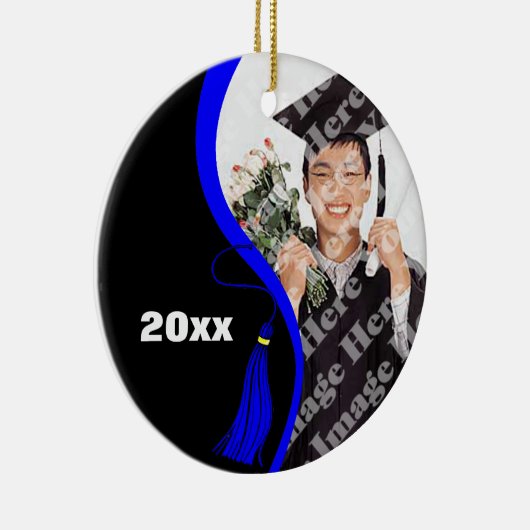 Blauer Wave Abschluss Ornament (Rechts)